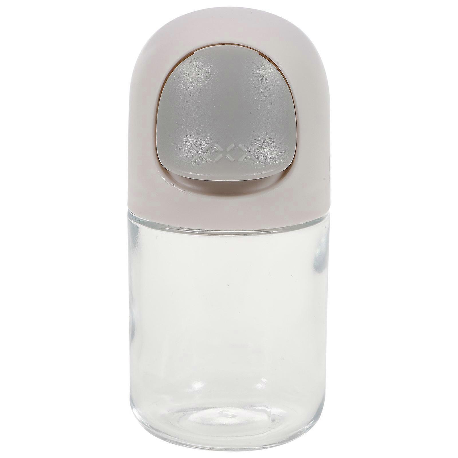Kitchen Glass Spice Bottle Button Control For Cooking Small Seasoning Jar With Lid Multi-Function 1Pcs