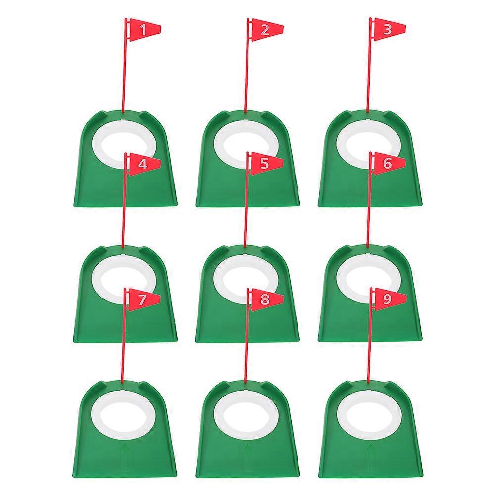 Golf Practice Tool Putting Practice Lawn Games Golf Players Lightweight And Compact 9Pcs