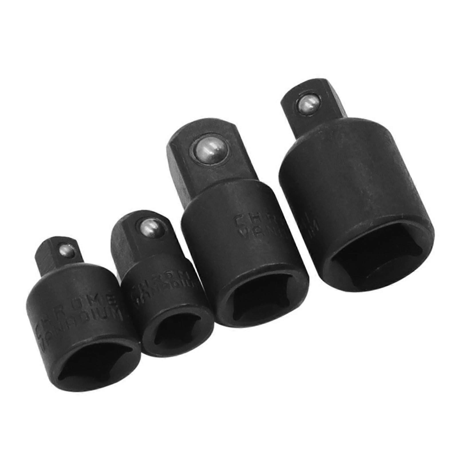 1/2 3/8 1/4 Adapter for Socket Wrench Torque Wrench Ratchet Set Converter Square Drive Black Compatible with Bicycle Auto Tools
