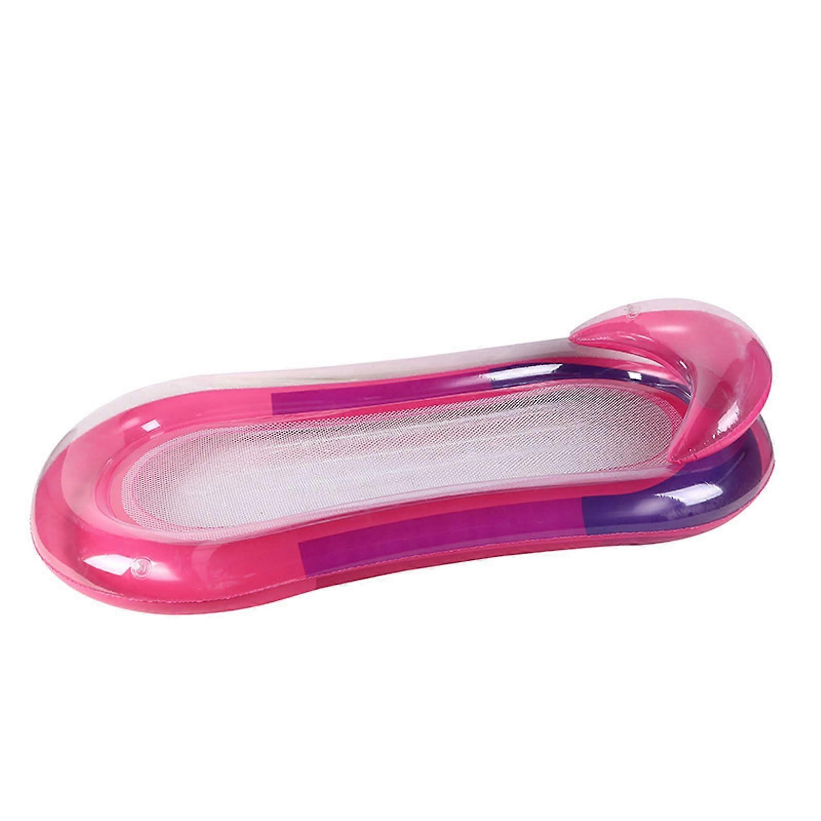 Water Hammock for Adults, Portable Inflatable Pool, Tanning Pool Air Mattress, Pink 160*90cm