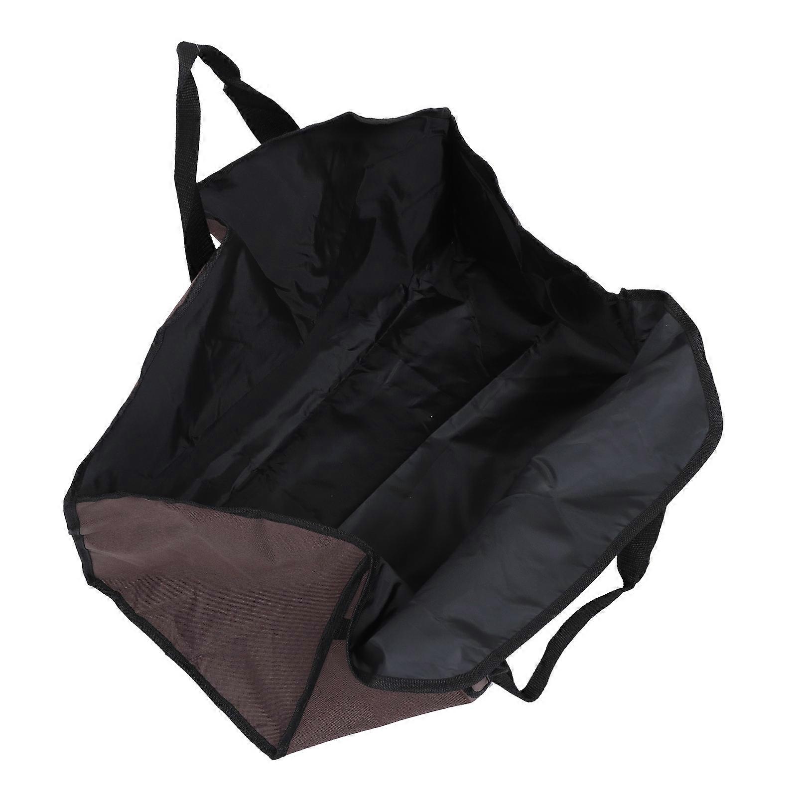 Brown Polyester Firewood Holder with Double Handles for Storage Large Capacity Portable Bag