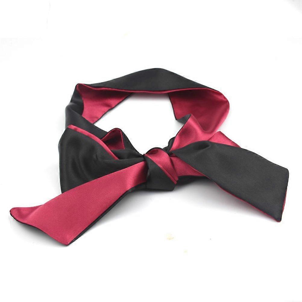 缎面眼罩性眼罩带盲睡眠面罩成人情侣服装（玫瑰黑），粉色和黑色