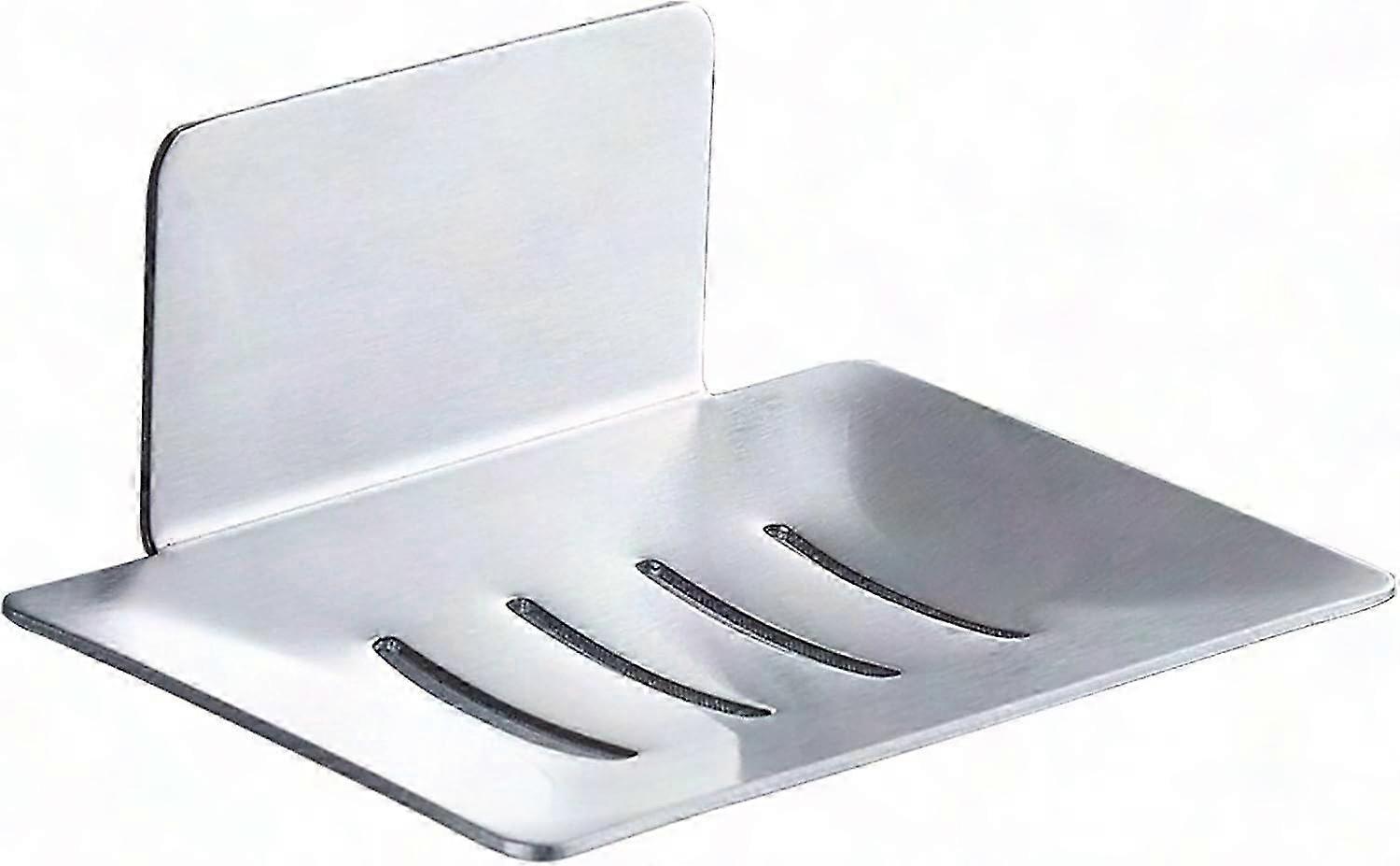 Stainless Steel Soap Dish - Adhesive, Compact Design for Moist Environments