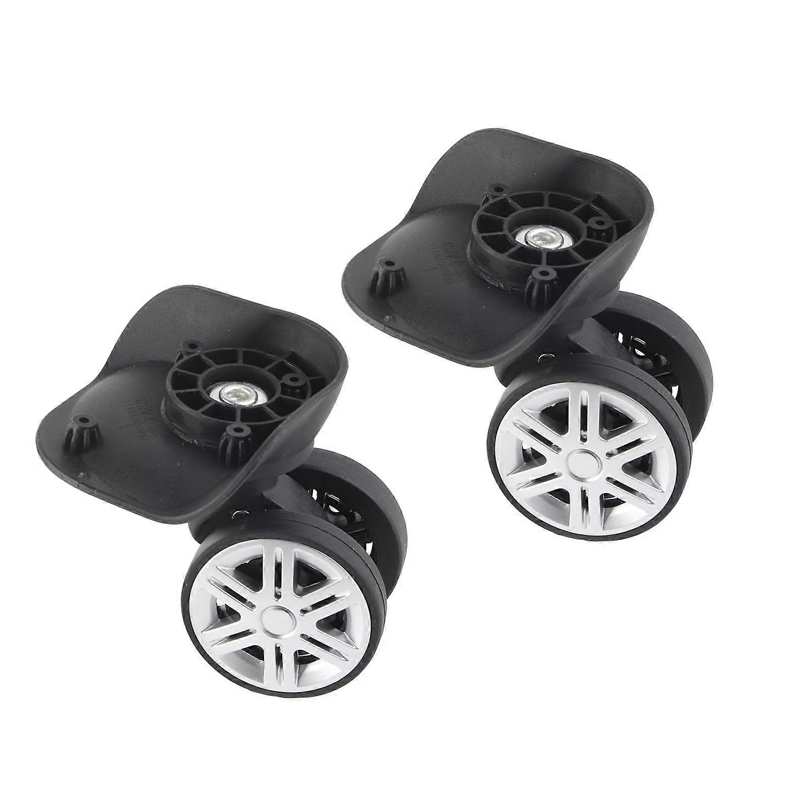 DTCY 1Pair Outdoor Mute Double Row Large Wheel Draw‑bar Box Code Case Suitcase Accessory