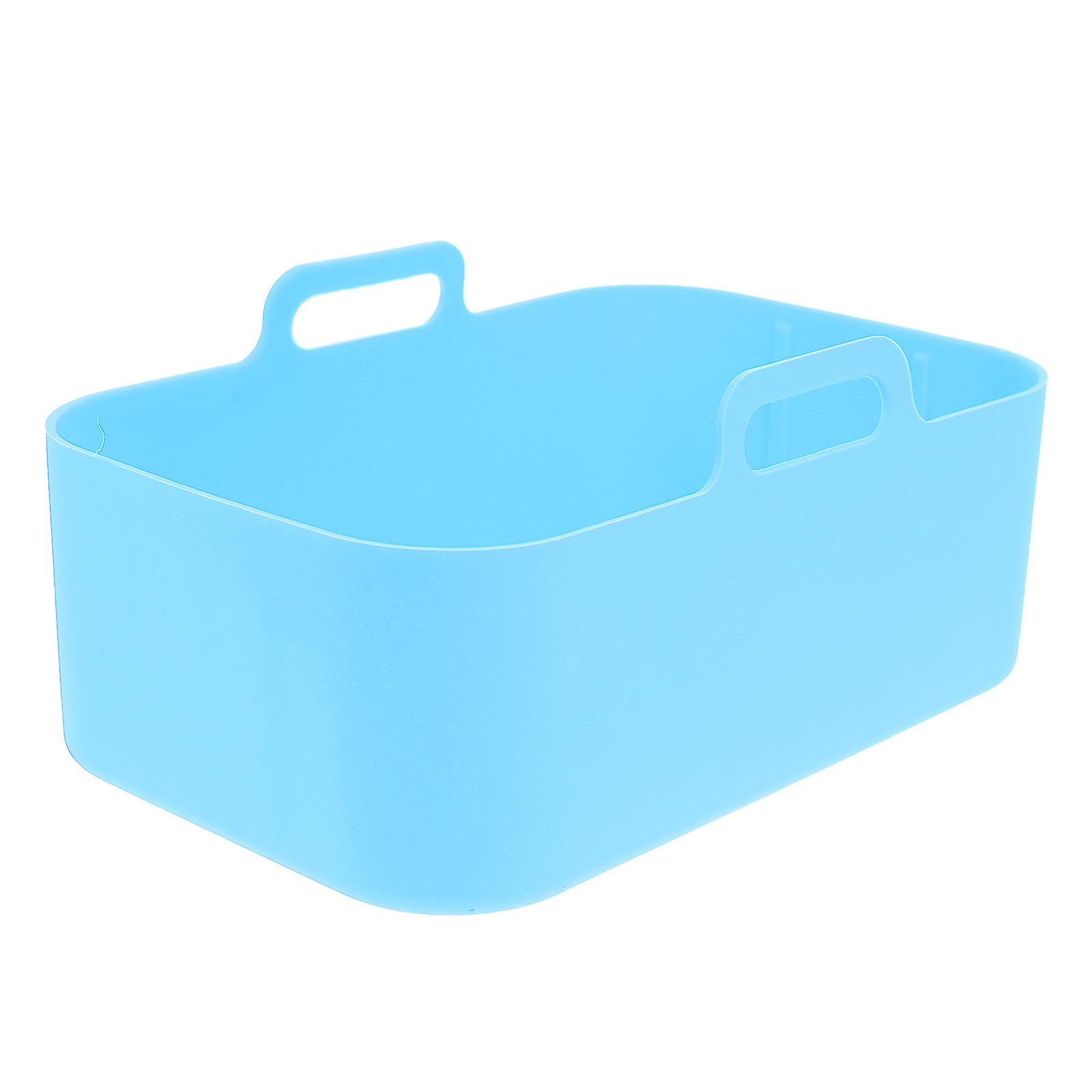 Silicone Air Fryer Basket for Kitchen Blue Easy to Clean Sturdy and Reliable 9.8 inches
