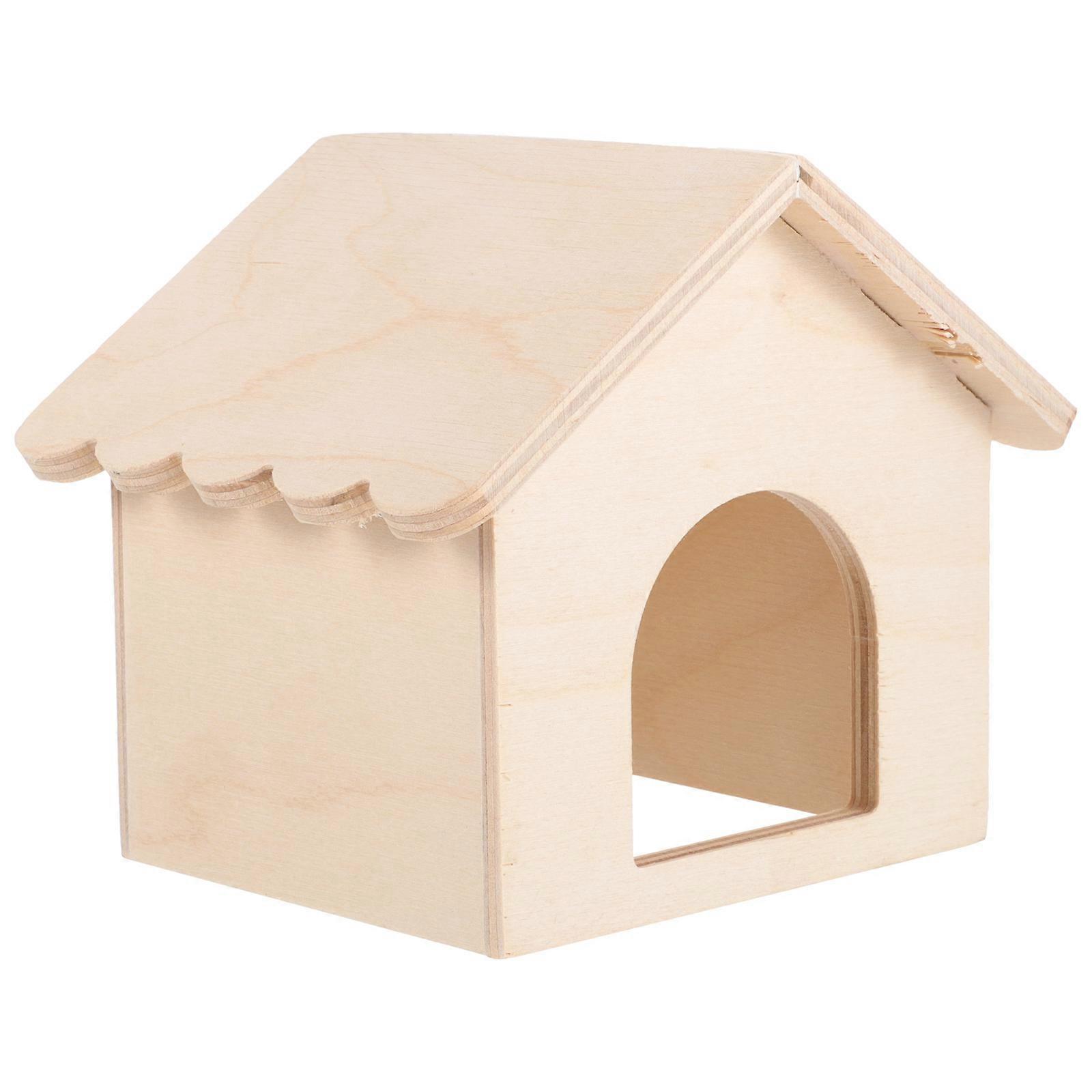 Khaki Hamster Hut Small House for Home Use Safe and Reliable Plastic Suitable for Dwarf