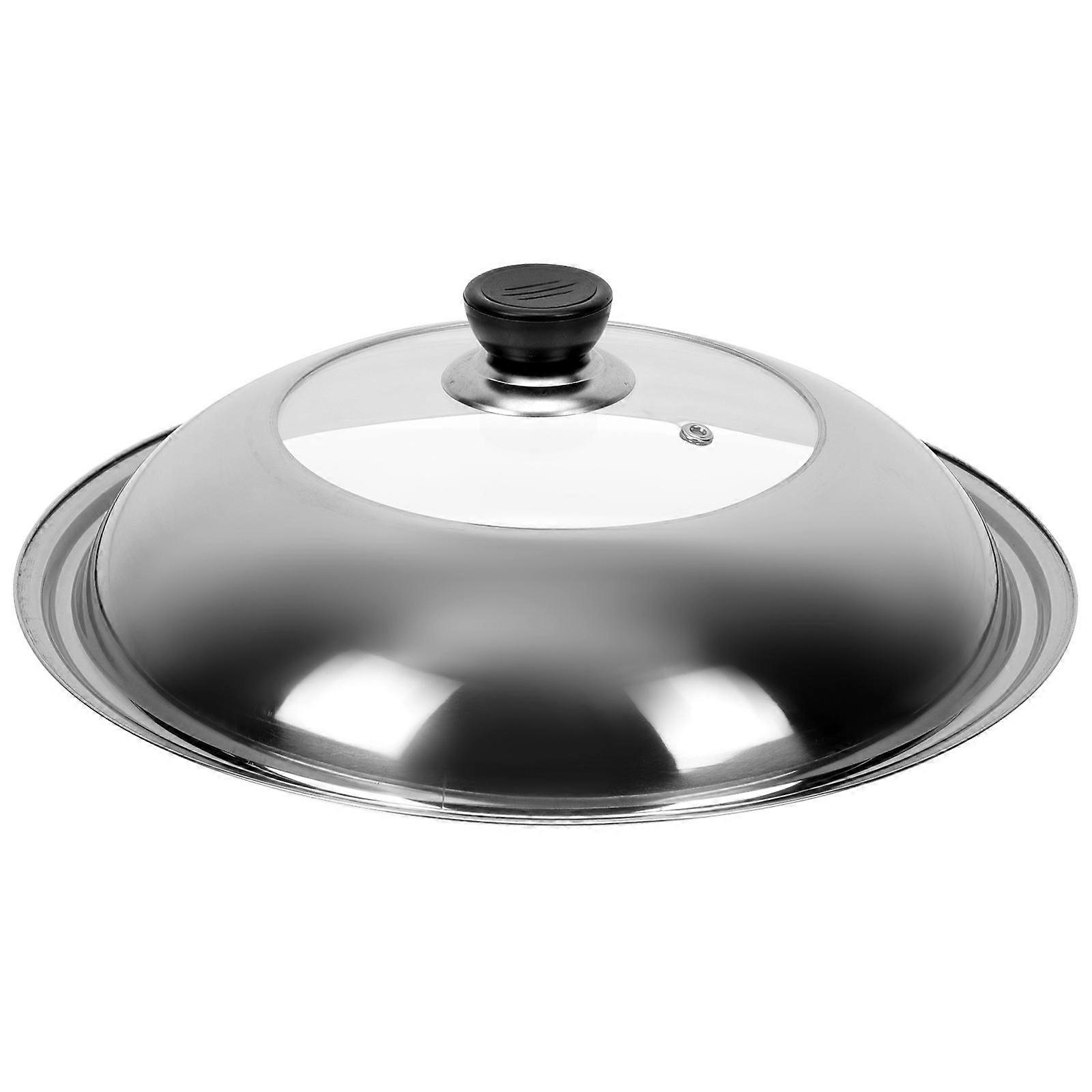 Pot Cover Spill Stopper Lid Metal Stainless Steel Safe to Use Kitchen Use 1Set