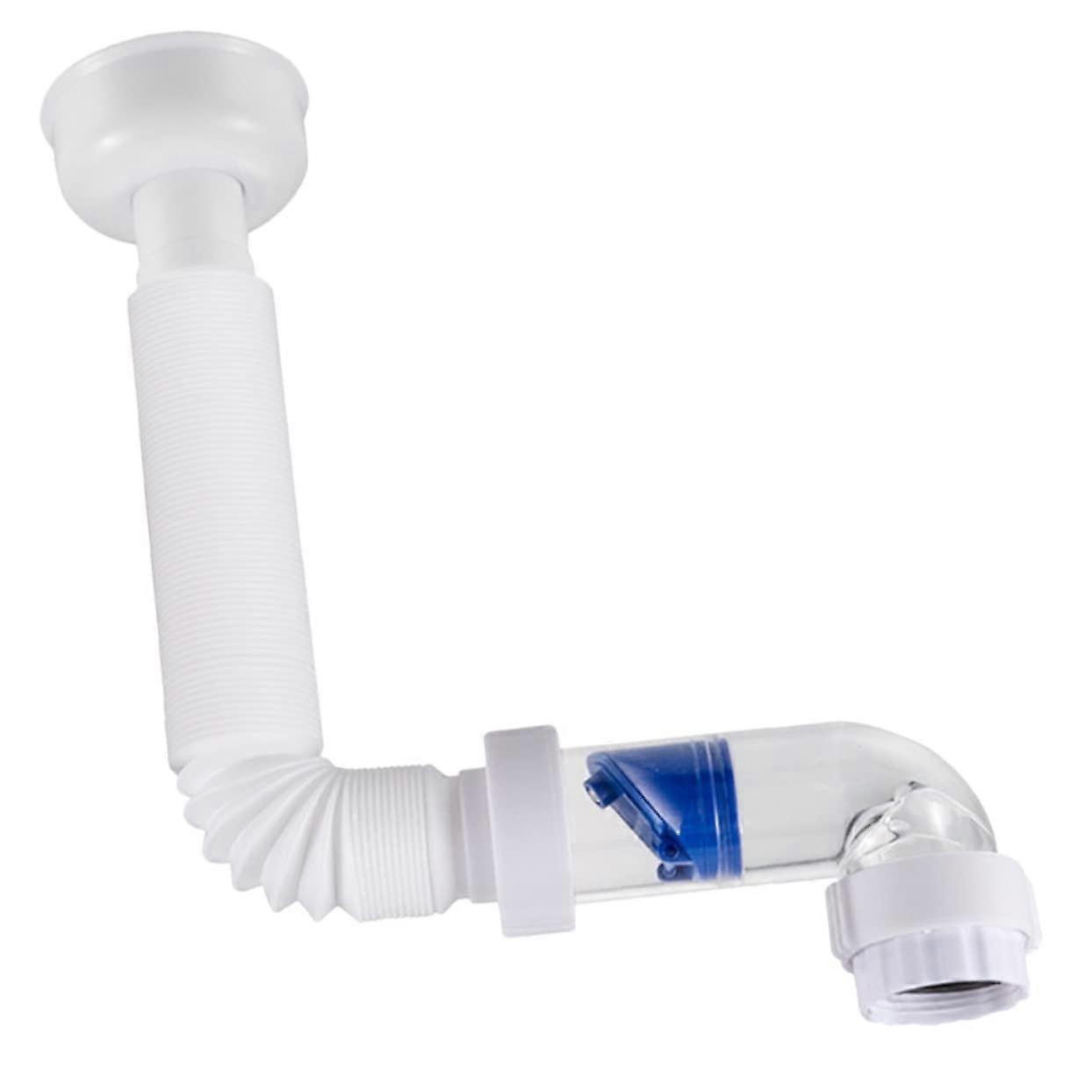 Flexible drain pipe extension for sinks, odor and clog prevention system, easy installation for kitchen sinks and bathroom drains