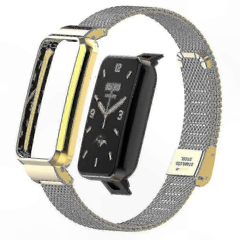 Metal Replacement Strap for Smart Watch with Buckle, Compatible with Xiaomi Mi Band 7 Pro Milanese Style Band
