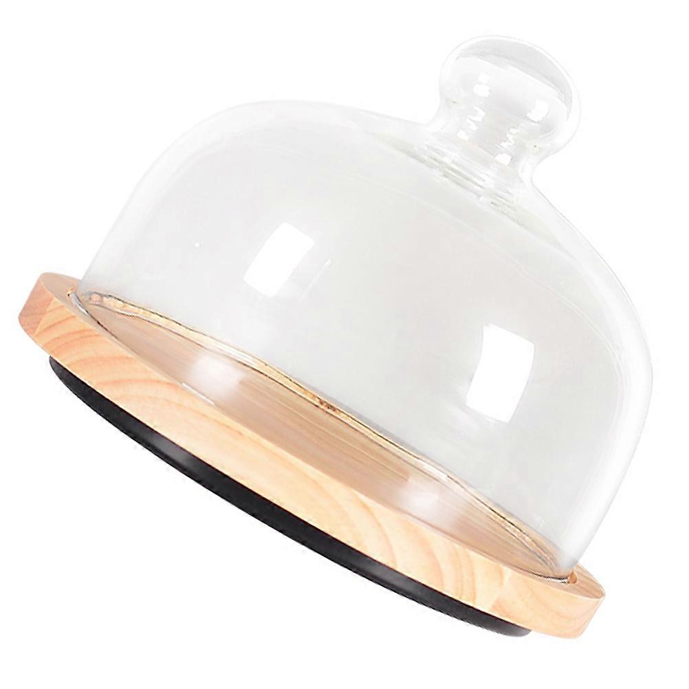 Party Platter Cake Container Dust-Proof Storage Display Round Transparent 20.4X16.8X16.8CM 1Pcs