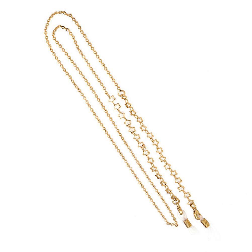 Eyeglass Chain Loops Eyeglass Chain Protect Glasses Indoor Activities Metal 79x0.5x0.3cm Hollow Star 1Pcs