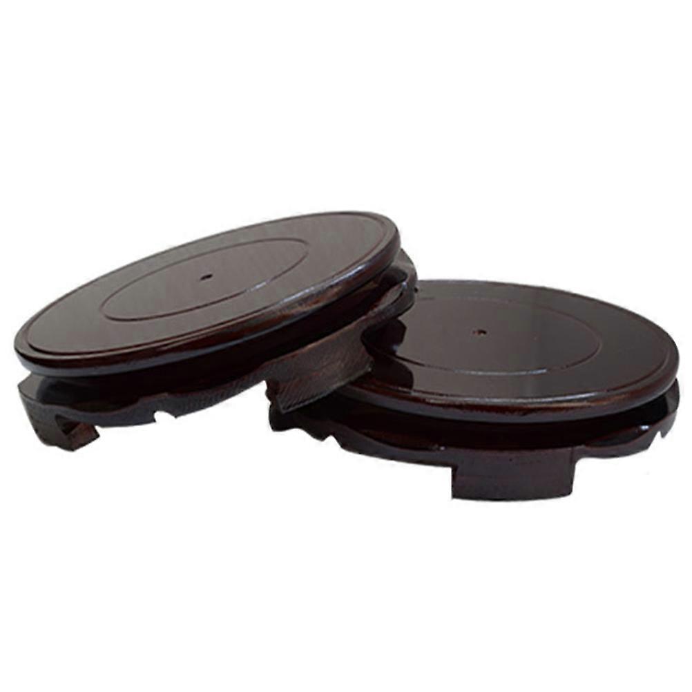 Round Plastic Flowerpot Tray with Brown Color for Planting Flowers 10cm