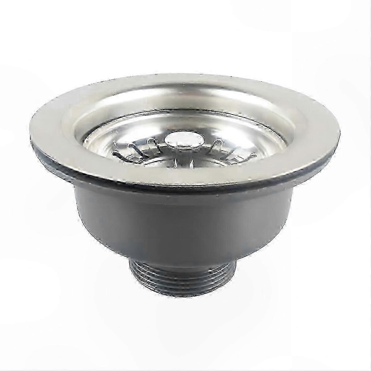 Stainless Steel Sink Drain Basket 110mm ABS Material Without Overflow for Kitchen Use