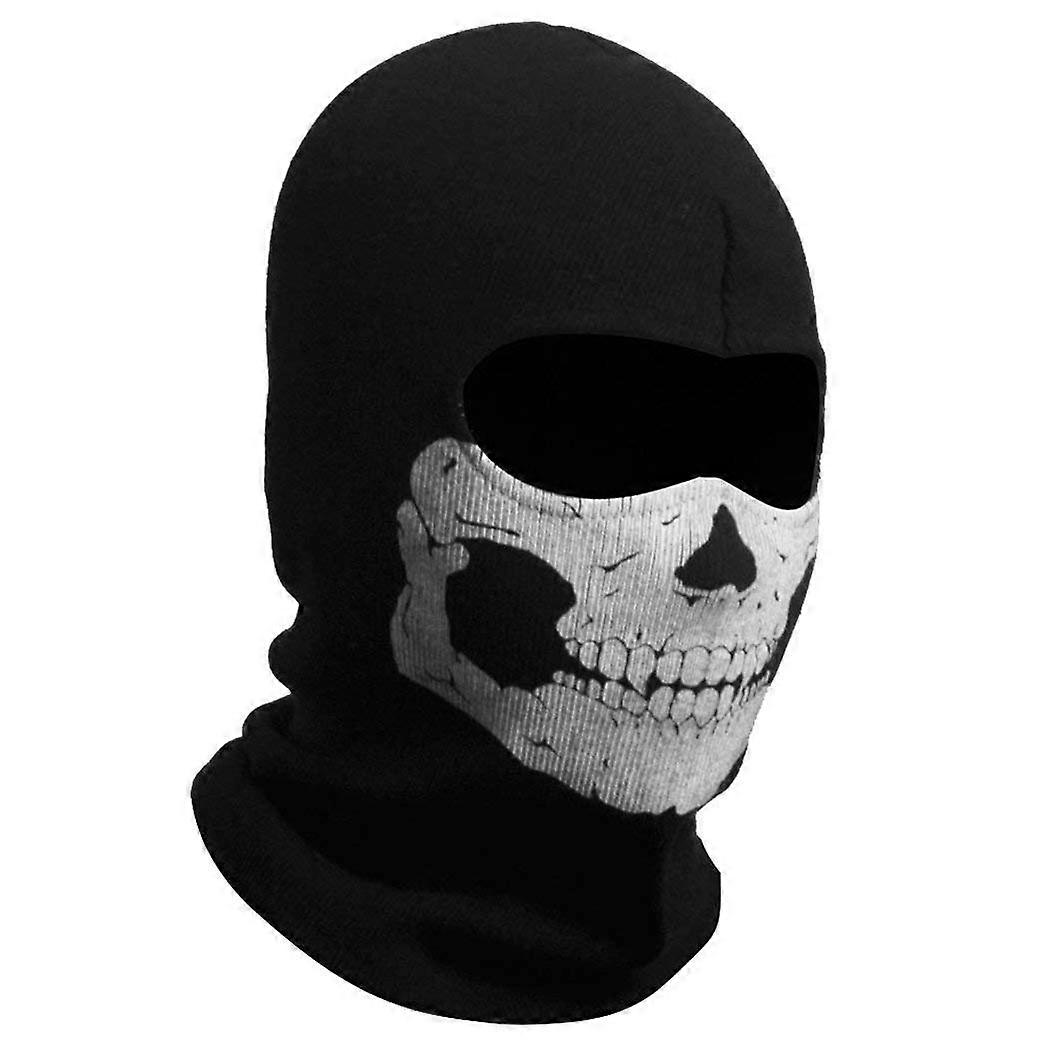Black Balaclava, Ghost Skull Full Face Mask, Windproof Ski Mask, Motorcycle Face Masks