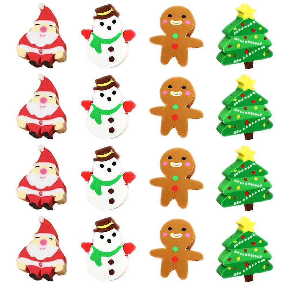 Multi-Function Pencil Erasers Christmas Tree Erasers for Daily Use 40Pcs
