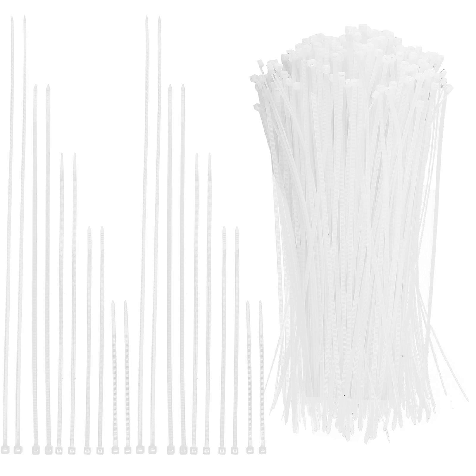 High-Strength Cable Zip Ties 1000Set For Wires And Accessories 4 Inches White Self-Locking Wire Management