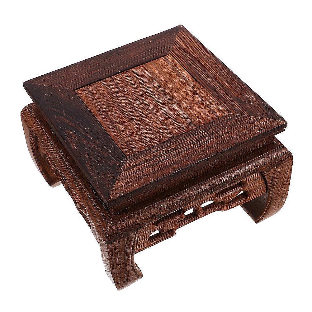 Wooden Display Stand for Vase and Bonsai in Brown Color with Unique Design for Decor Wood Craft