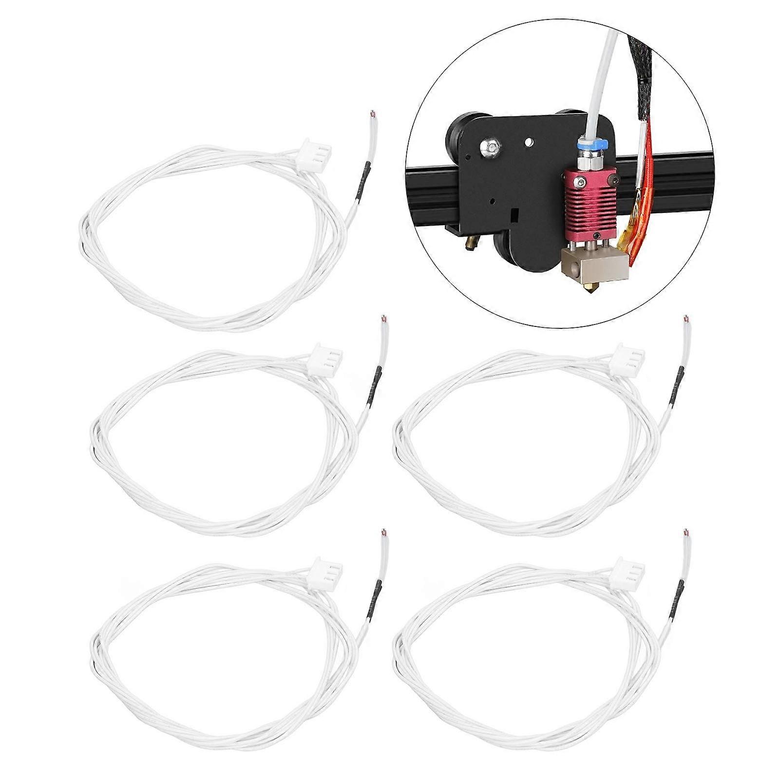 5PCS 100KΩ Thermistor Wire High Accuracy Temperature Sensor Probe Cable for 3D Printer 