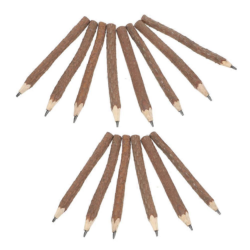 Rustic Twig Pencil Tree Bark Pencils For Creative Activities Art Projects Eco Friendly Writing Tool Light Brown 14Pcs