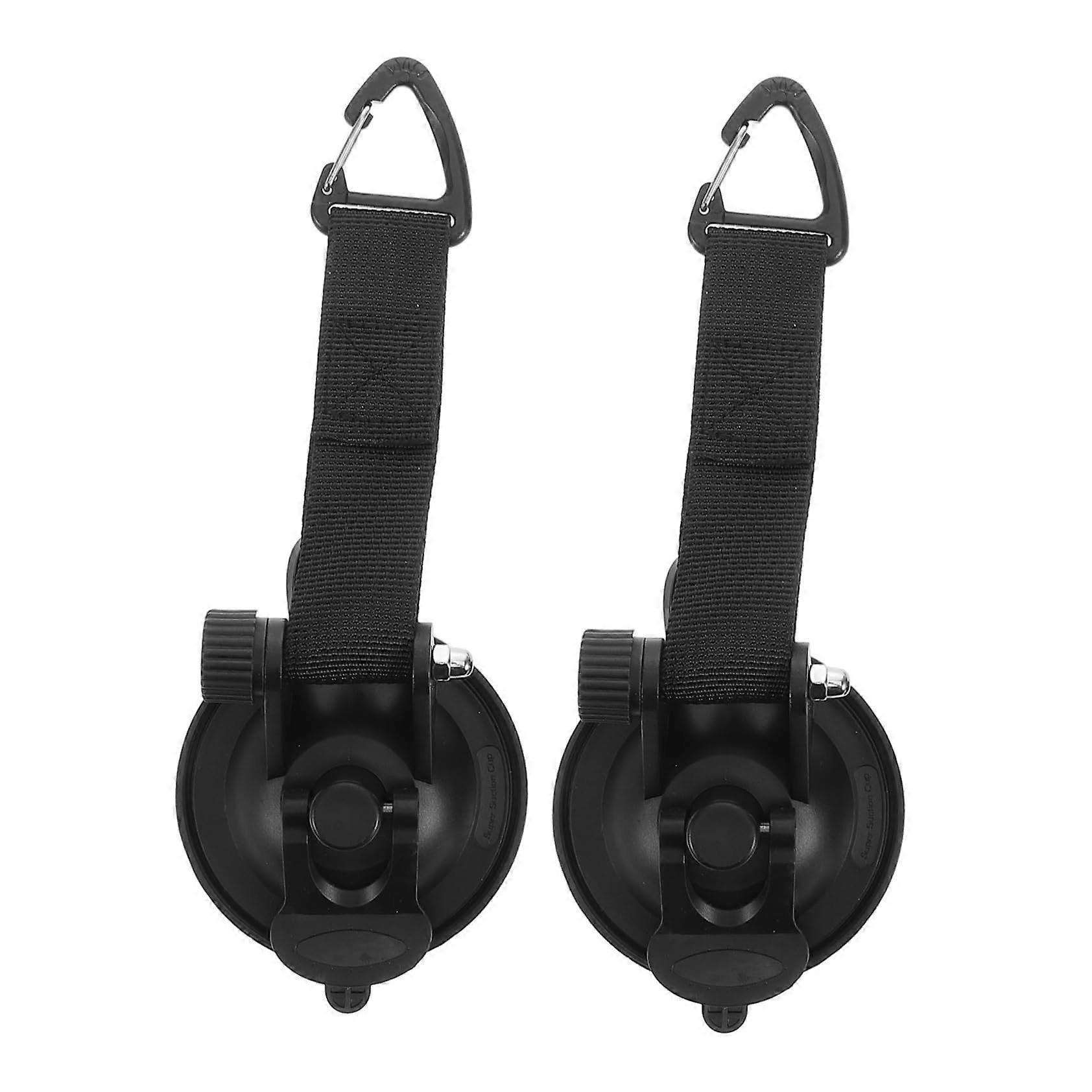 2 Pieces Suction Cup Hooks for Camping, WeatherResistant Suction Hooks and Portable Fastening Solution for Outdoor Activities and Boats