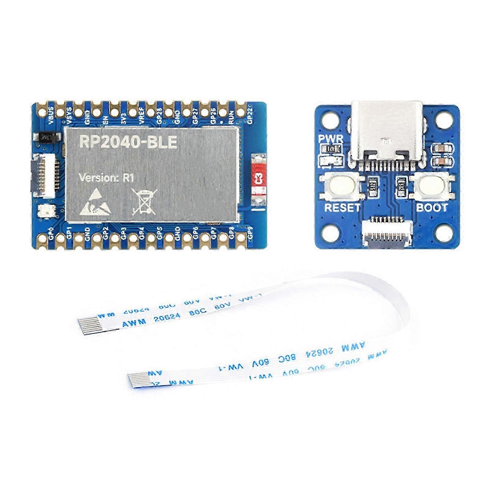 Rp2040 Wireless Bluetoothcompatible Development Board With 2mb Flash Memory Support 24pins And 14 Gpio Usb