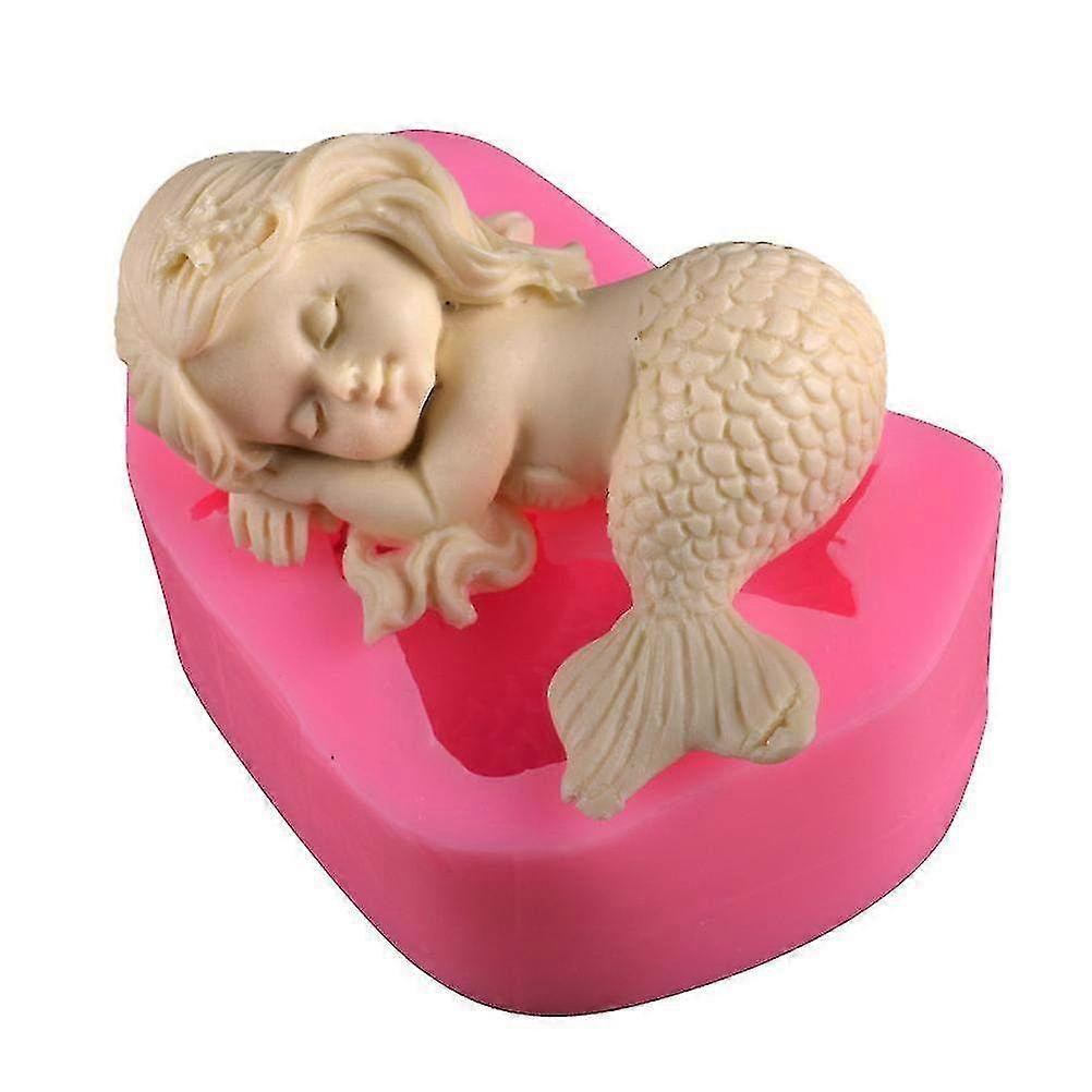 Non-Stick Silicone Mermaid Cake Mold - Simulation Mermaid Design for Creative Baking & Easy Release