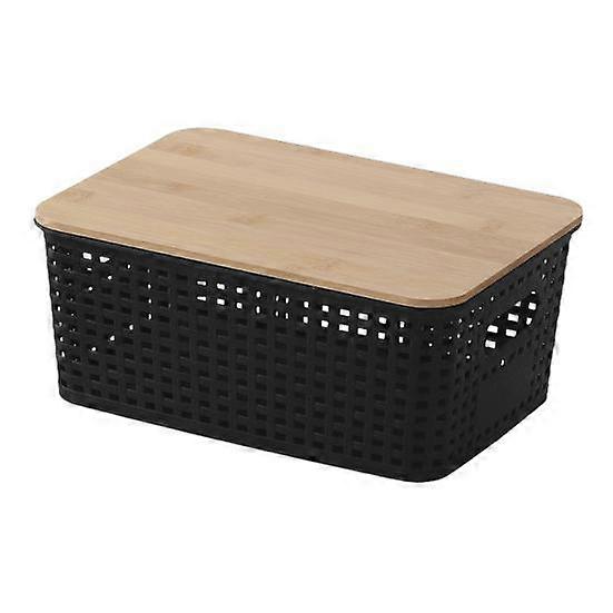 Storage Basket with Hollow Handles Large Capacity Durable Construction Stackable Storage Bin Clothes Toys Organizer