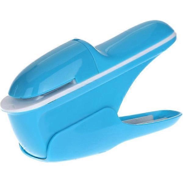 Staple-Free Stapler, Manual Staplers, Portable Stapleless Stapler for Booklets, Magazines, Brochures, Blue