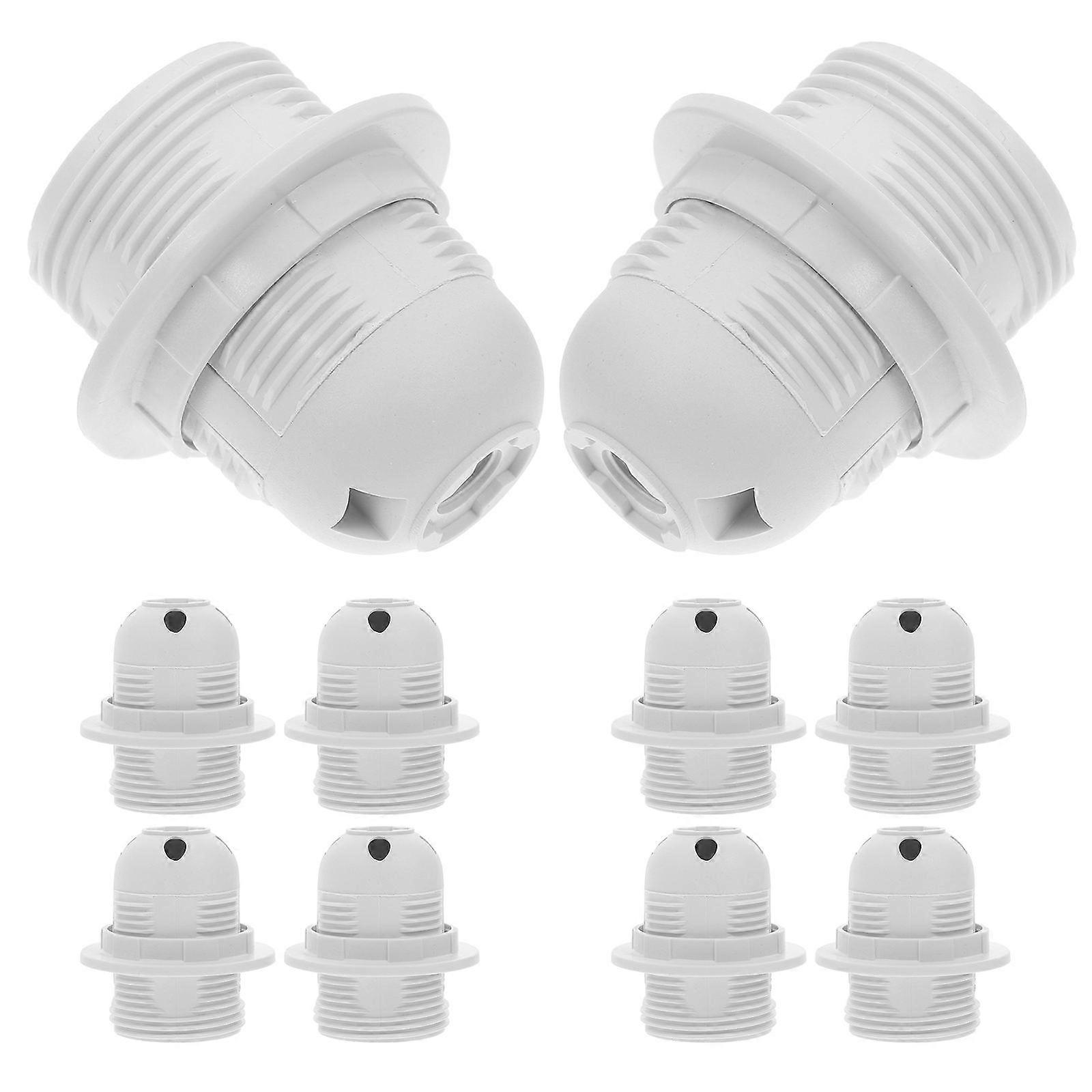 10pcs Threaded Light Socket Screw Bulb Holder for DIY Ceiling Pendant Lamps – Durable & Versatile Lighting Solution for Quick Bulb Replacement