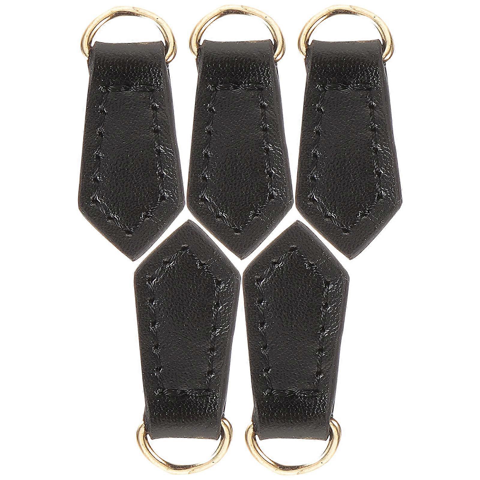 Zipper Heads with Metal for Repairing Broken Pulls on Bags Jackets and Pants Black 5 Pieces