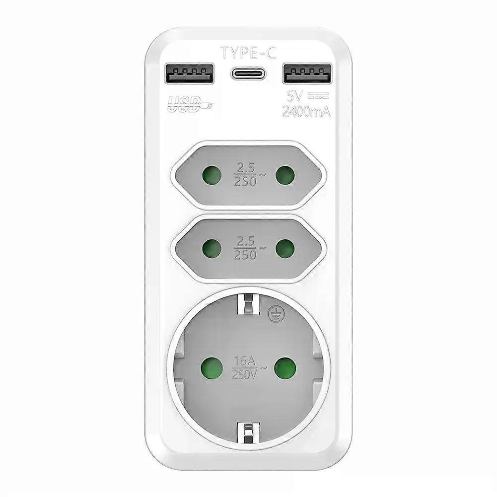 6 In1 Multiple Socket With USB Multiple Plug Power Strip WithUSB Splitter Socket Expansion Socket Power Extension Plug Converter