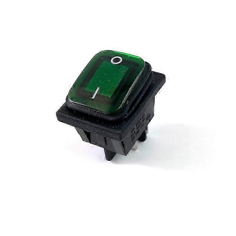 Heavy Duty Waterproof Rocker Switch with LED Indicator 250VAC DPST 4-Pin Configuration