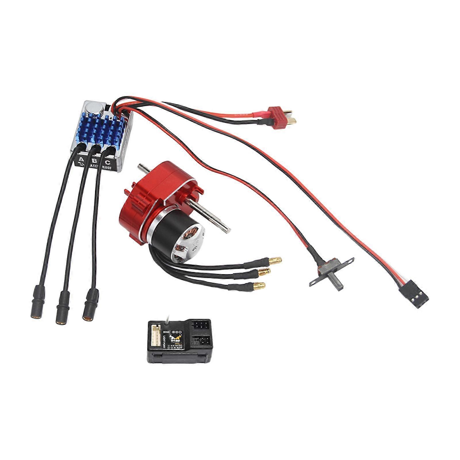 Brushless Motor Metallgetriebe ESC Set RC Zubehör 2 Kanal Empfänger