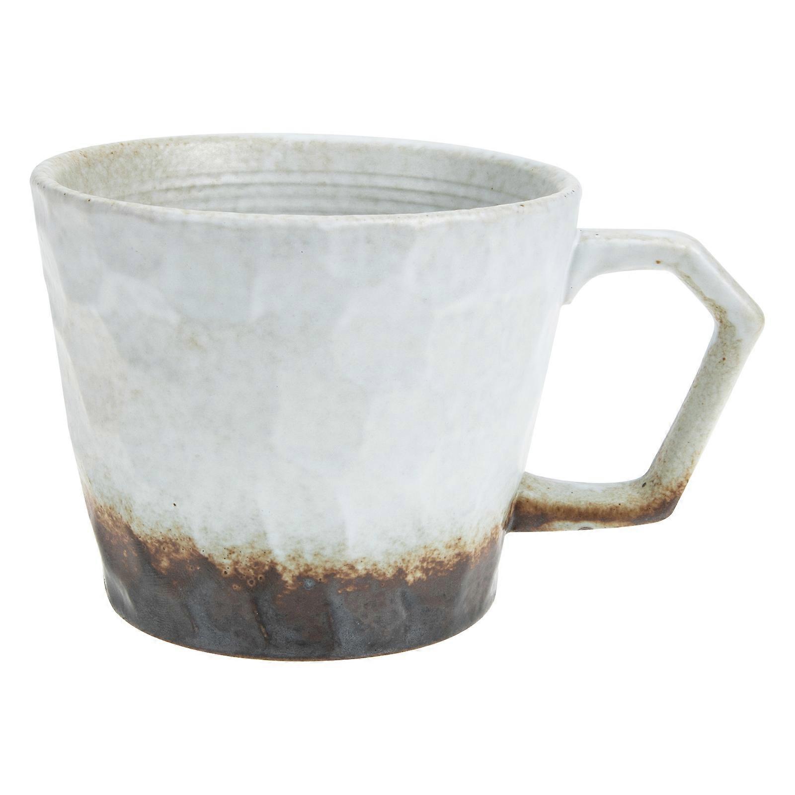 Black Ceramic Latte Art Cup for Home Use and Practical Retro Style Coffee Mug