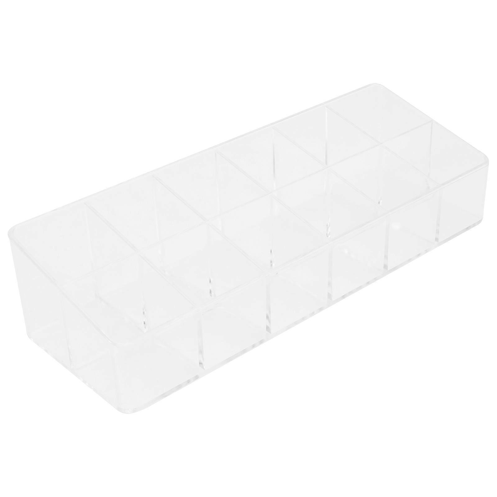 Lipstick Organizer Case Transparent Makeup Container For Women Desktop Use Simple Design 1Pack