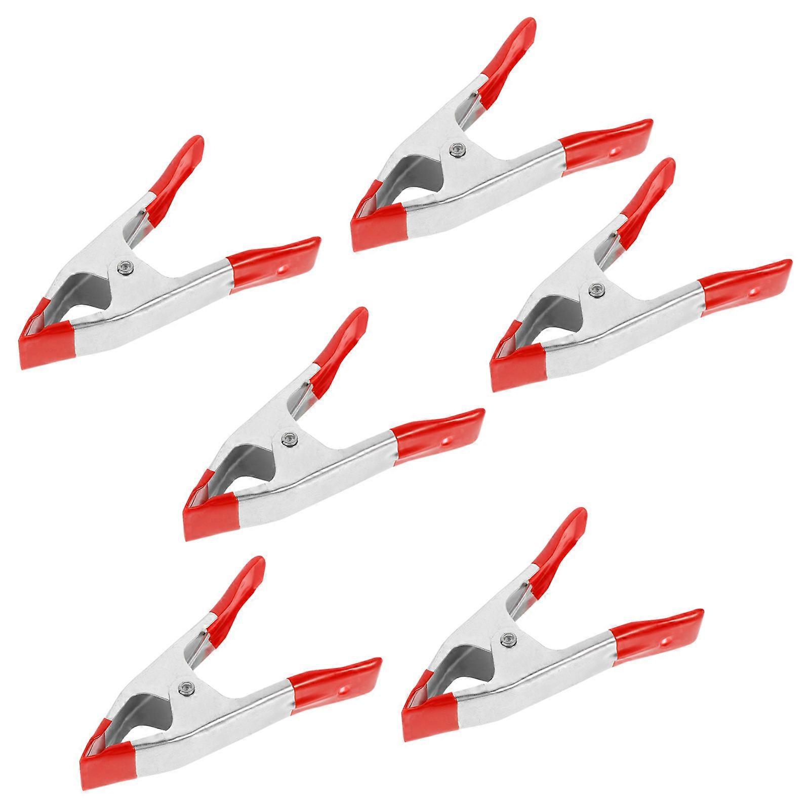 6Pcs Clamps Red Steel Multi-Use Clips Efficient For Outdoor Camping Tent Clips And Tarp Applications