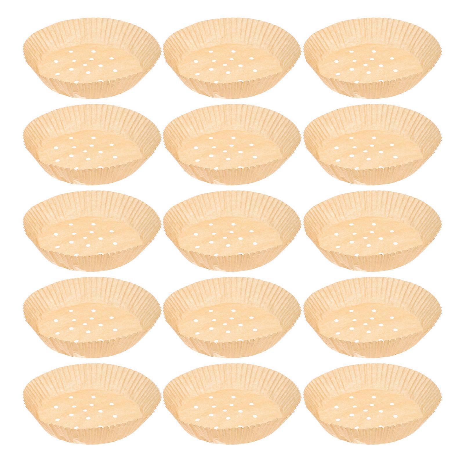 Non-stick Air Fryer Paper Liners 50Pcs Khaki Disposable Baking Paper Liners Perfect For Cooking And Baking