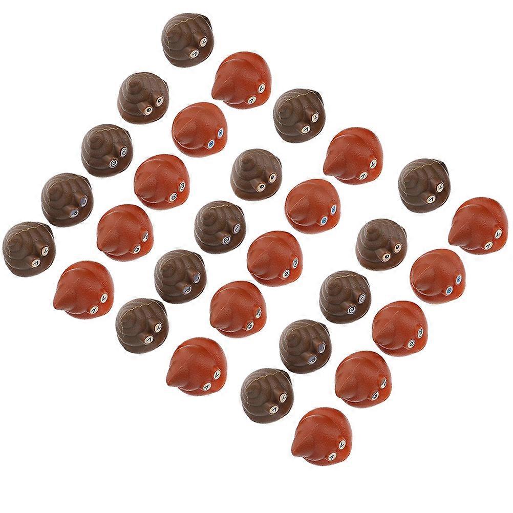 60 יחידות דגמי קקי גמישים ריאליסטיים לאביזרי מתיחות, משחקי מסיבות, ימי הולדת ויום האחד באפריל - אביזרי משחקי אמבטיה ובריכה מהנים