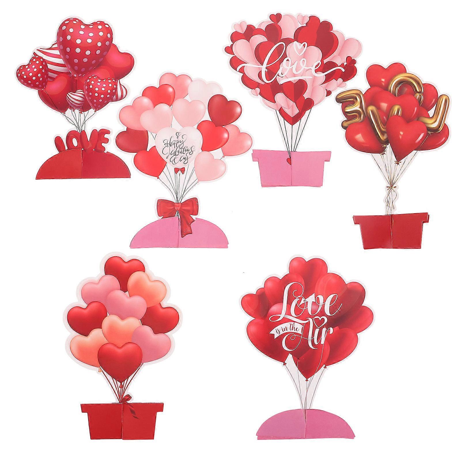 Valentine's Day Party Supplies with Beautiful Balloon and Heart Design for Wedding Multi Paper 6