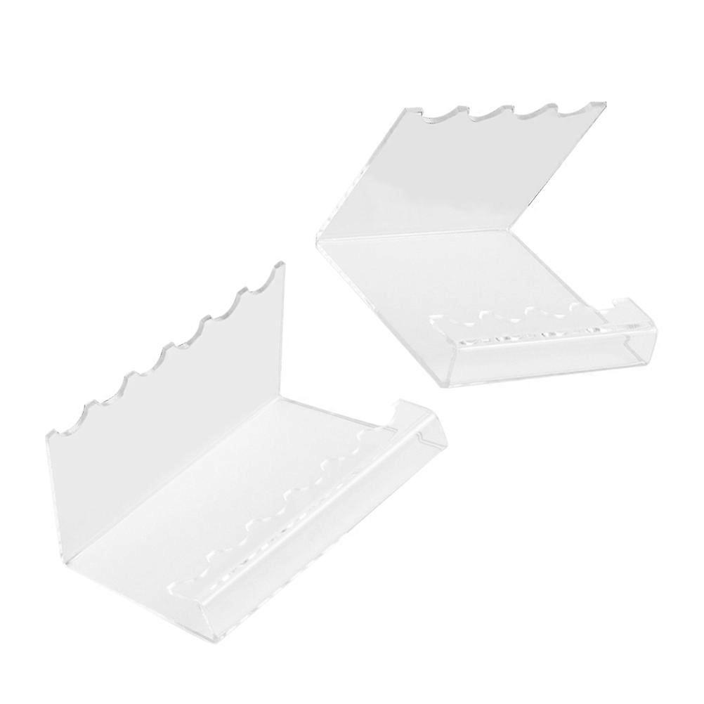 Transparent Acrylic Pen Display Stand for Desk with Compact Design Multifunctional Marker Organizer 2 Pieces