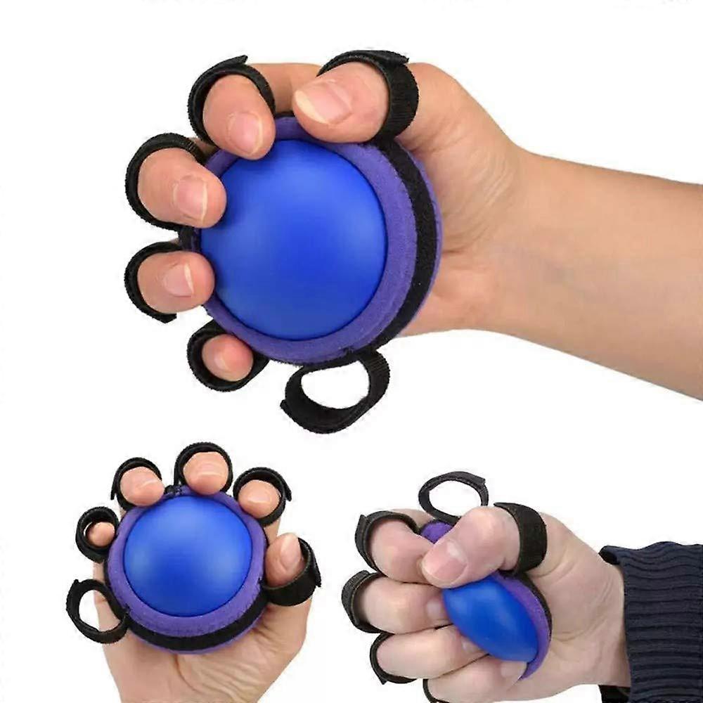 Anti-Spastic Hand Positioning Splint with Adjustable Blue Finger Grip Ball for Rehabilitation and Exercise Training