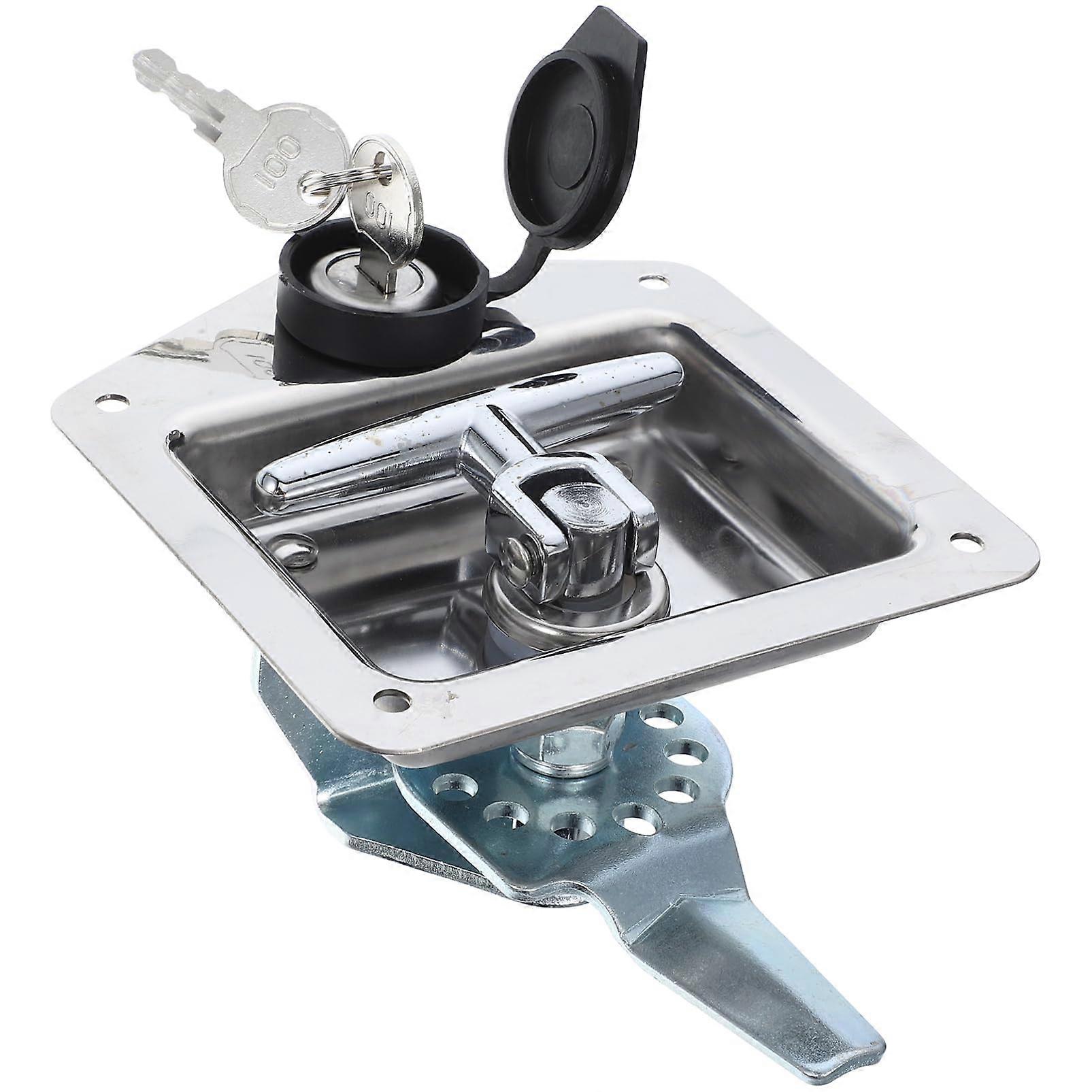 Tool Box Lock Replacement Paddle Lock for ATV UTV - Stainless Steel T-Shaped Zinc Alloy Handle with Keys, Corrosion & Wear Resistant