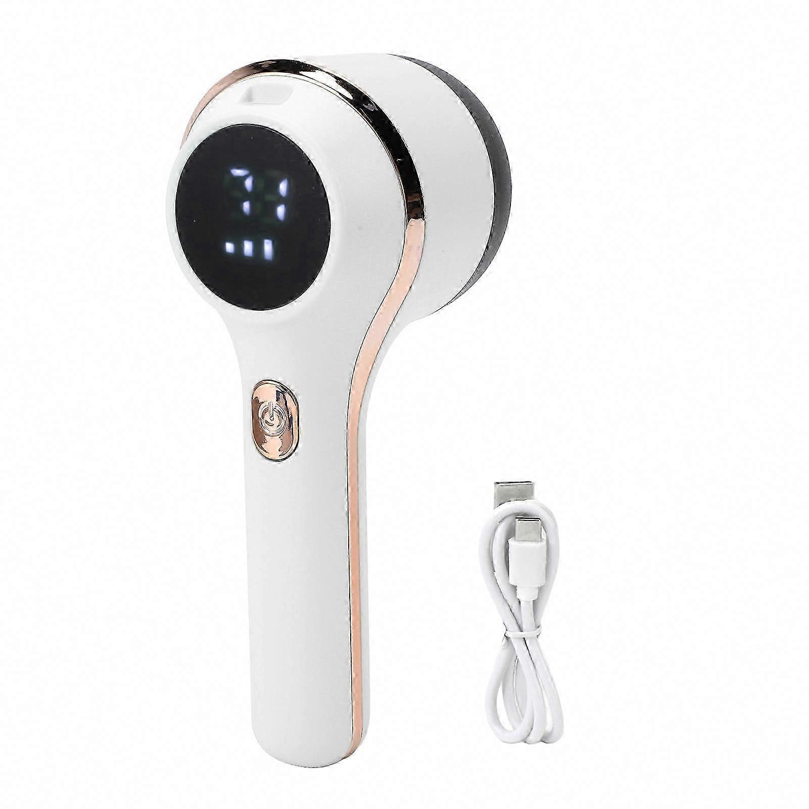 Rechargeable Electric Lint Remover with Digital Display for Clothes & Furniture - White