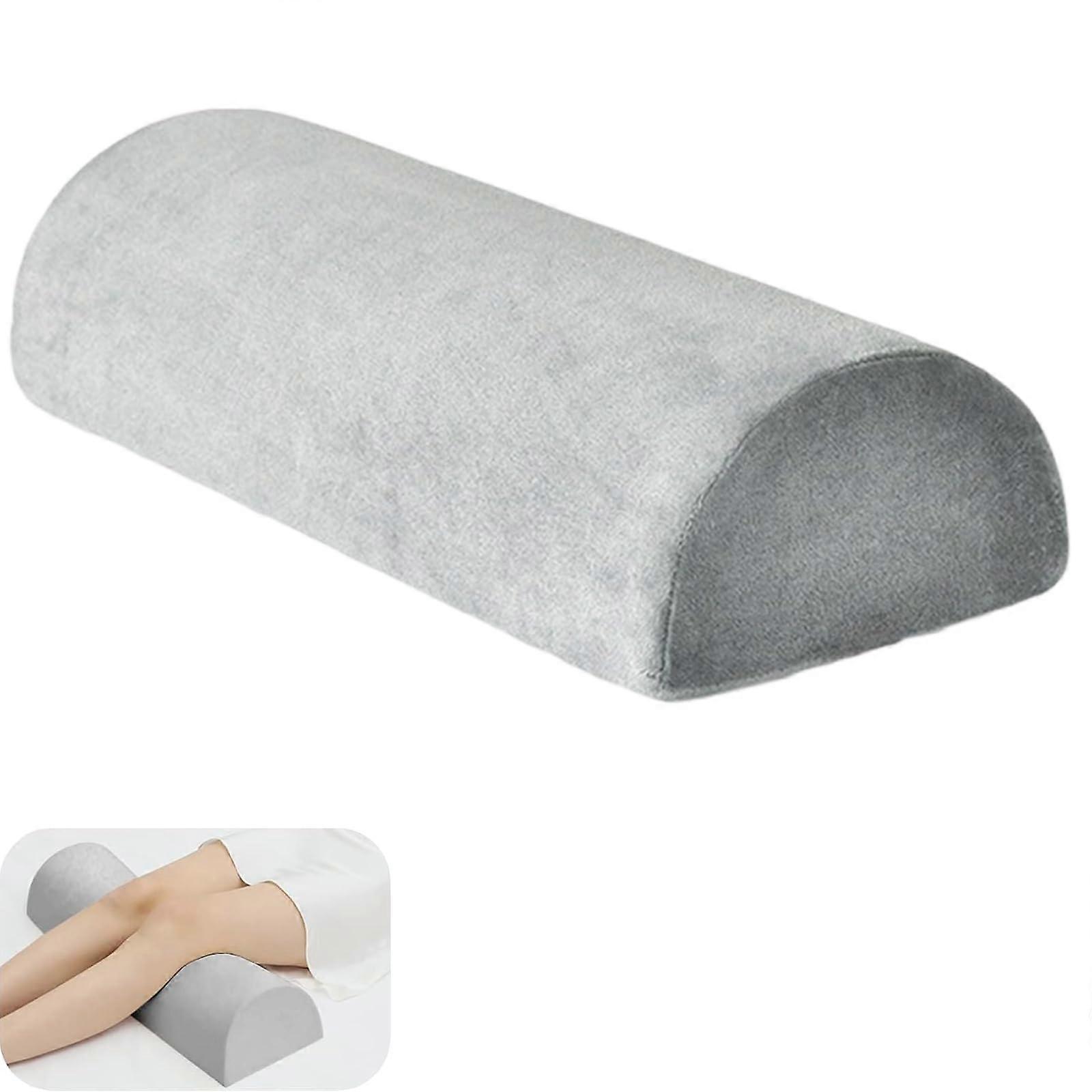 Half Moon Memory Foam Cushion,Versatile Half Moon Pillow Bolster,with Removable/Washable Velvet Cover,Effective Support for Neck/Legs/Waist