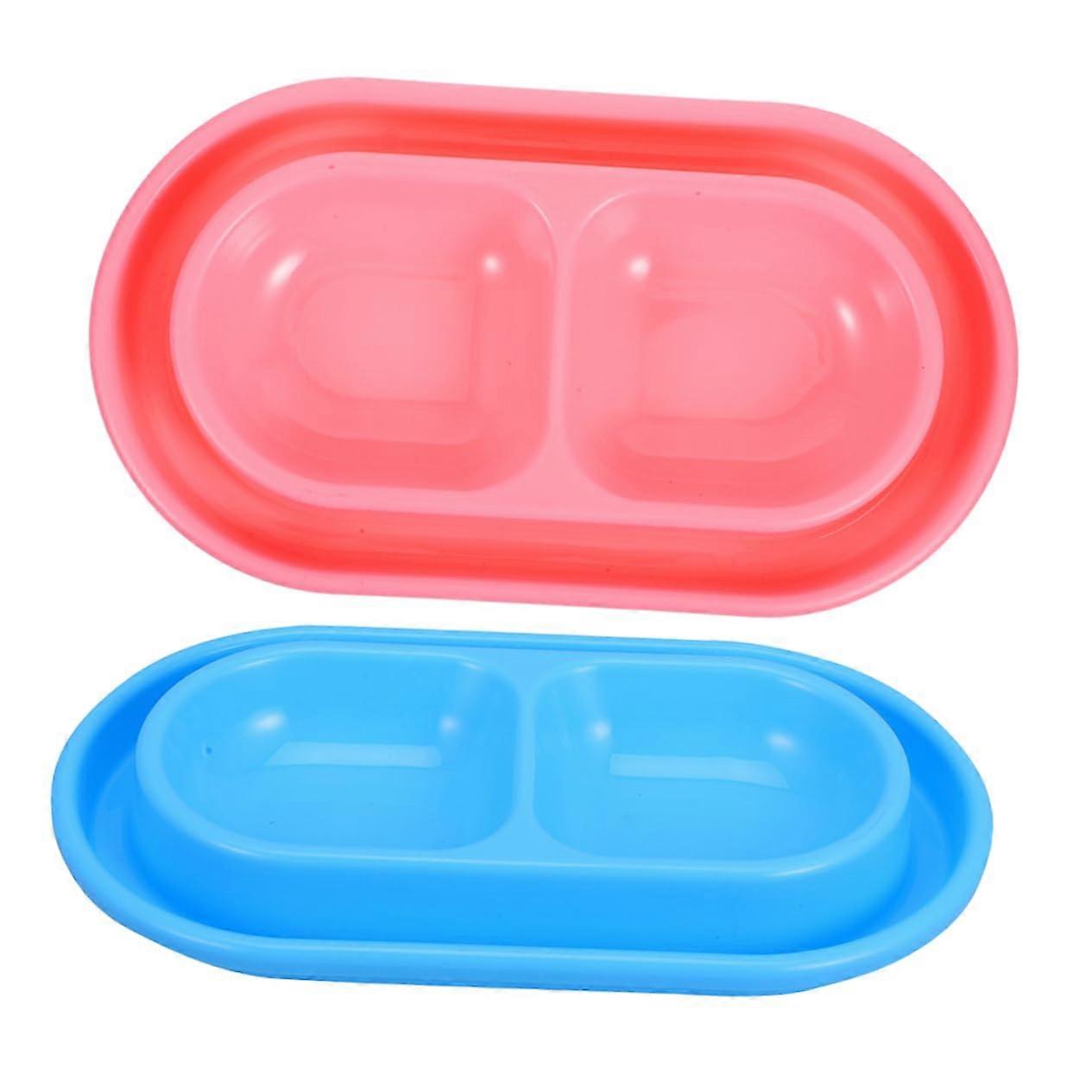 Non Slip Water and Food Bowls for Cats and Small Dogs with Ant Moat Design Easy to Clean for Home Feeding 2pcs Set