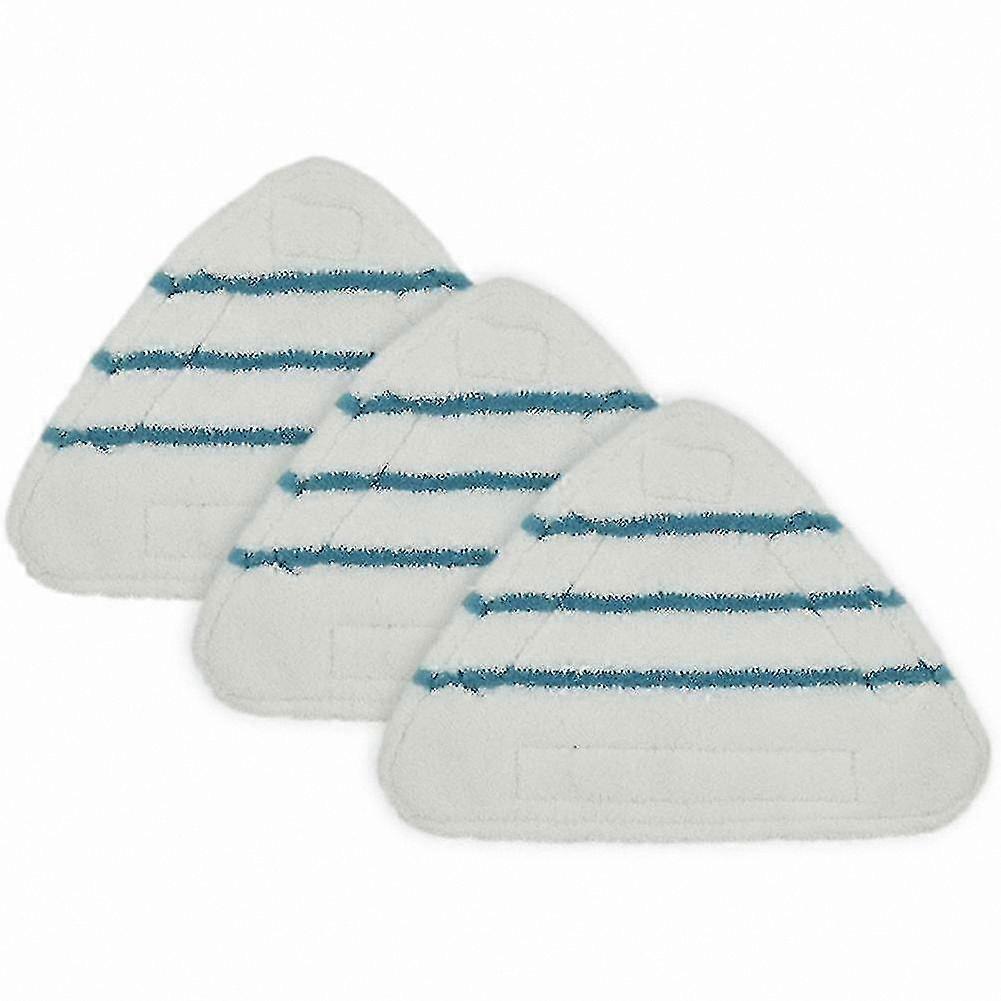 Microfiber Triangle Mop Pads, 3-Pack Washable Steam Mop Replacement Cloths for Floor Cleaning