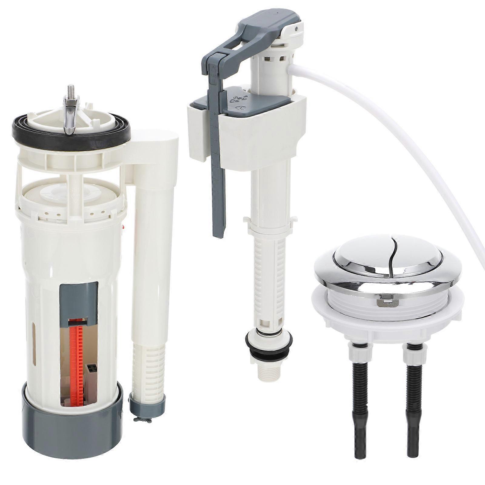 Toilet Button Replacement Kit Toilet Fittings for Maintenance Workers Abs and White to Control Filling Water by Rotating Valve 1 Set