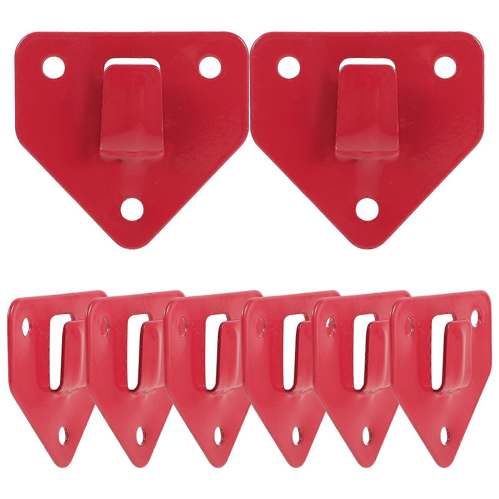 Fire Extinguisher Hook Wall Mount Durable Iron Red for Emergency Situations 8Pcs