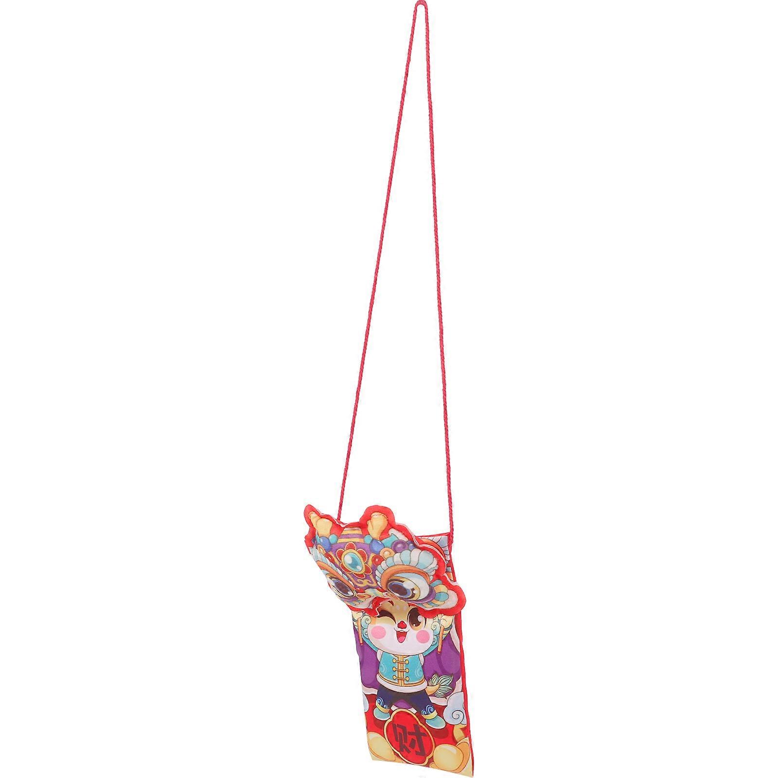 Spring Festival Hongbao New Year Red Envelope Phone Storage Bag Multi Colored Cloth Material for Invitation Storage 1Pcs