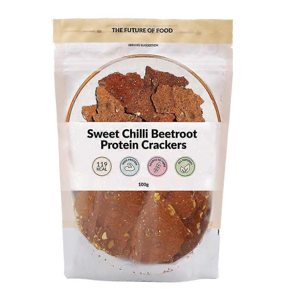 Foodhak Sweet Chilli Beetroot Protein Crackers 100g - 4 Pack
